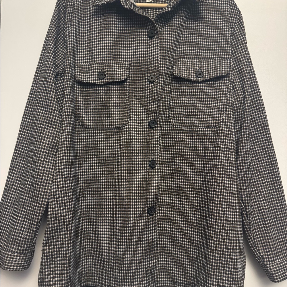 Max Studio Black and White Checkered Blazer